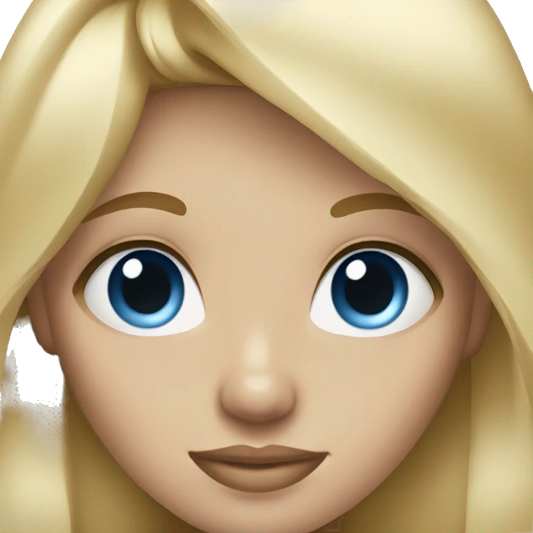 Blonde hair blue eyed girl emoji