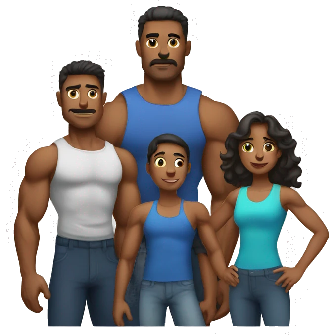 muscular family emoji