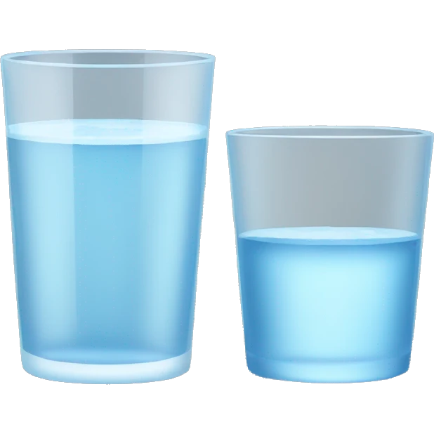 glass of water and empty glass emoji
