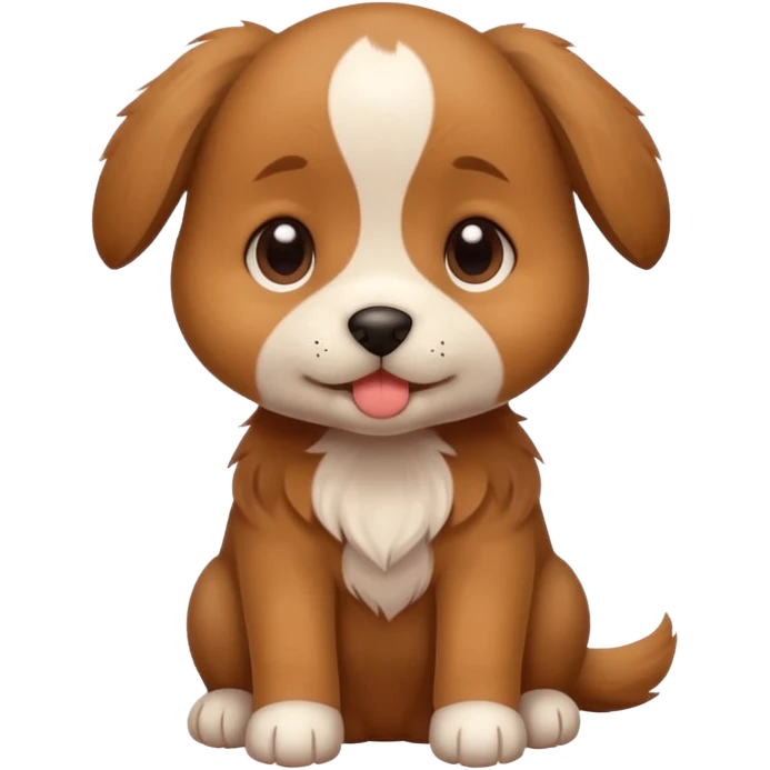 A cute little puppy dog saying I love you emoji