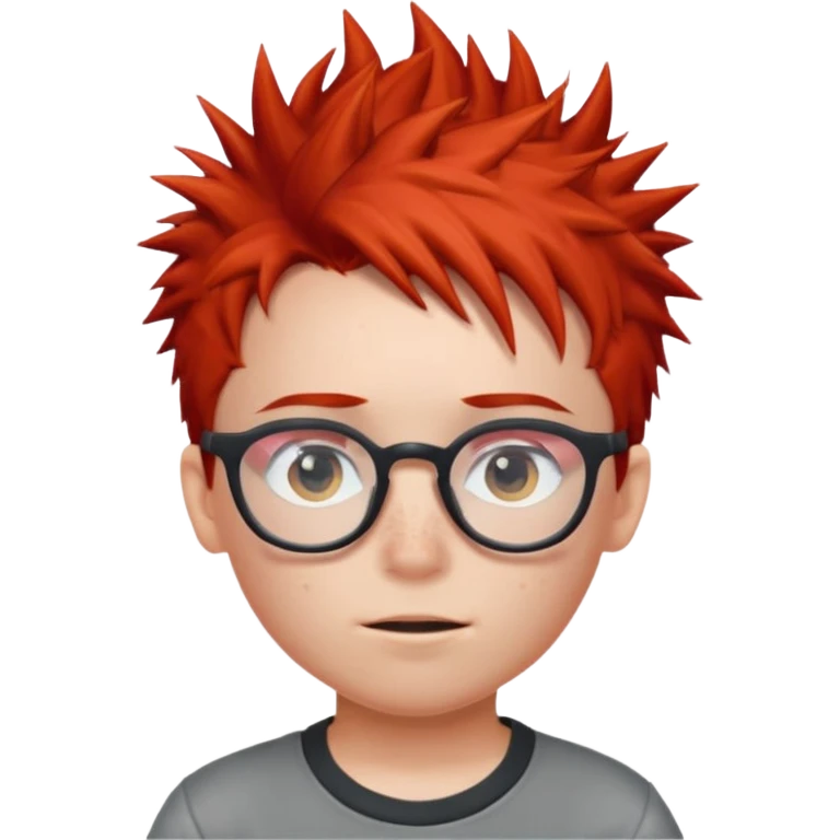 red spiky haired kid with glasses emoji