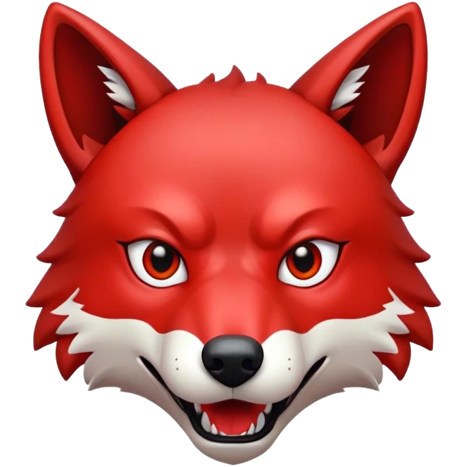 Scary Red Wolf emoji
