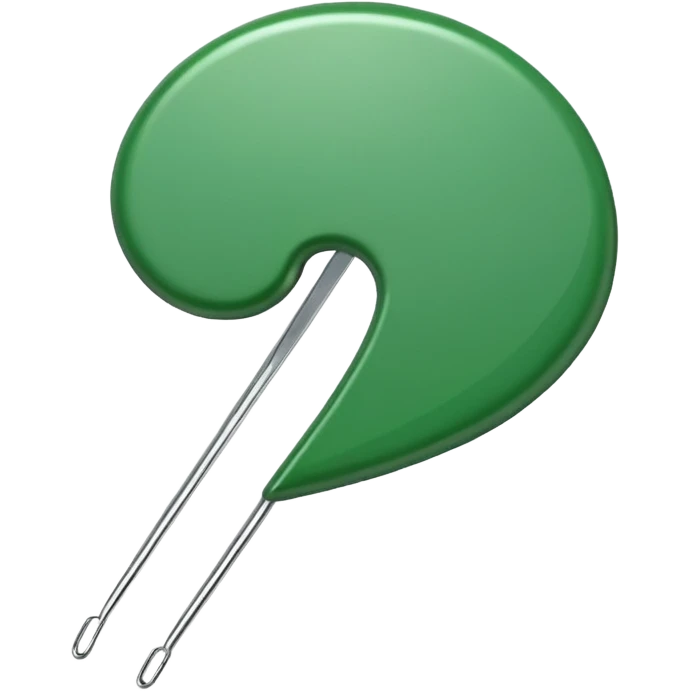 Green hair pin emoji