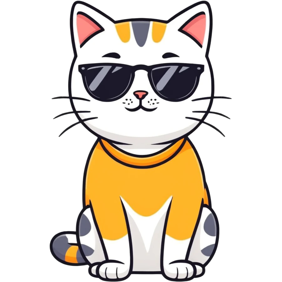 Cat with sunglasses emoji