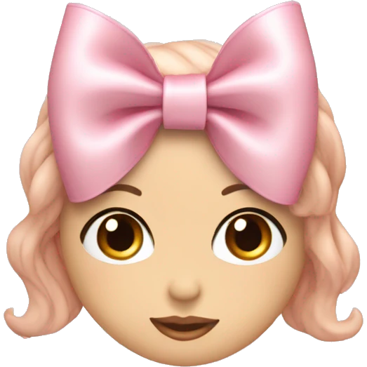 Blush pink coquette bow emoji