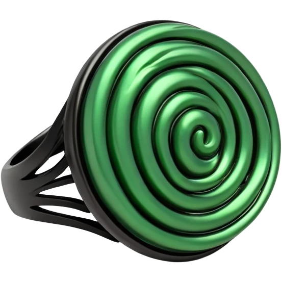 Eldritch black and green horror ring emoji