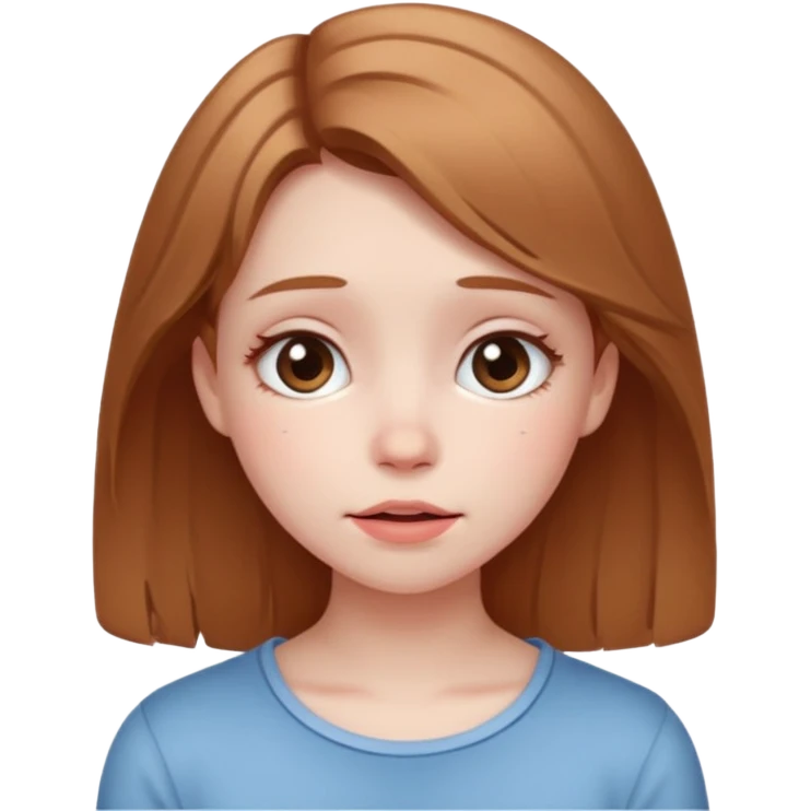 a pretty girl who is embarrassed emoji