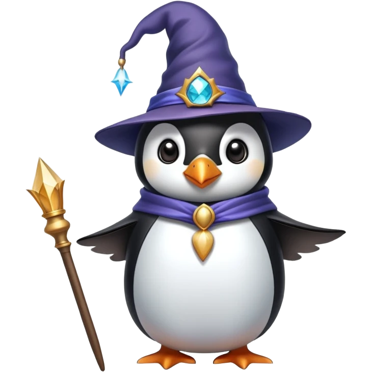 Penguin Wizard emoji