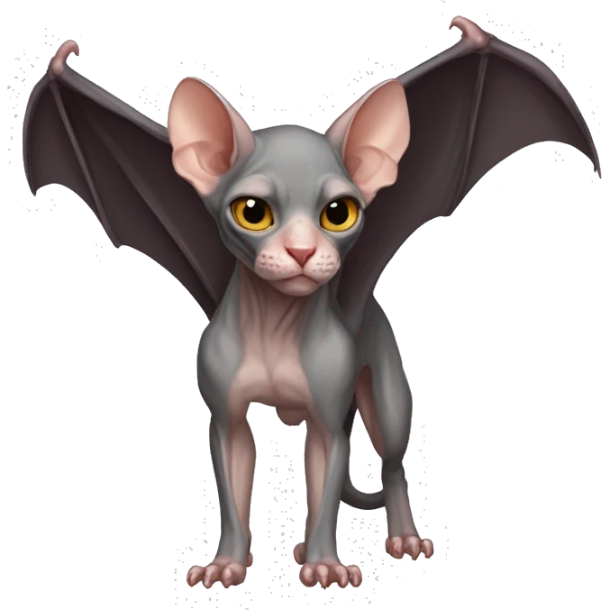 Cool Bat-Sphynx-Rat-Mouse-Rodent-Hybrid full body emoji