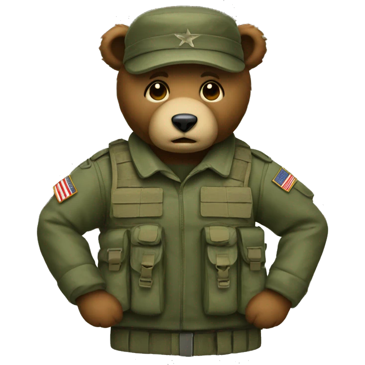 army teddybear emoji