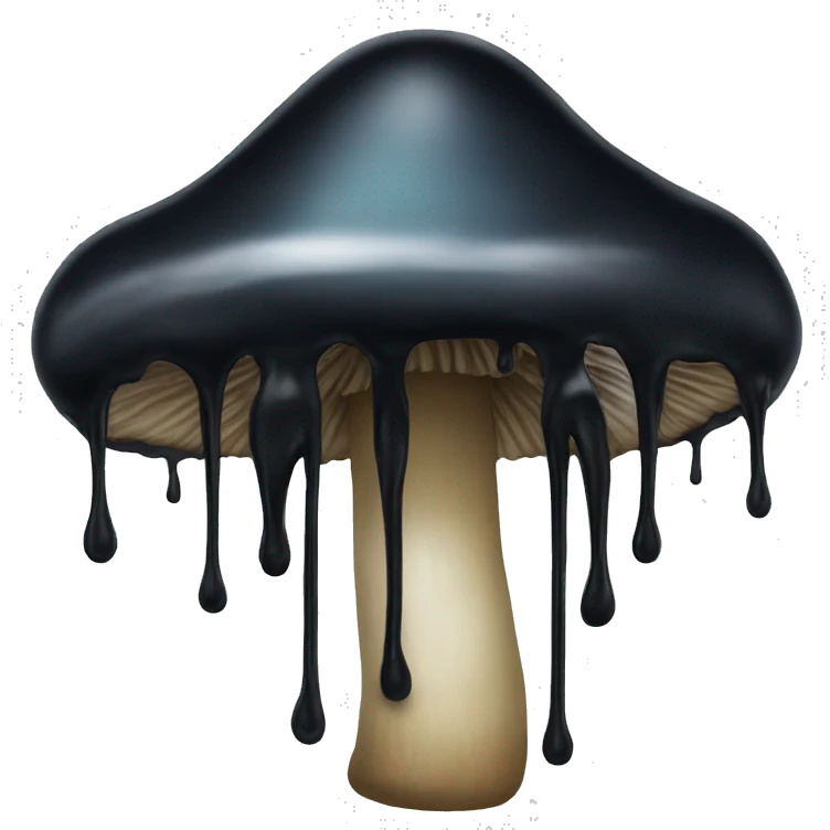 Black Dripping mushroom emoji