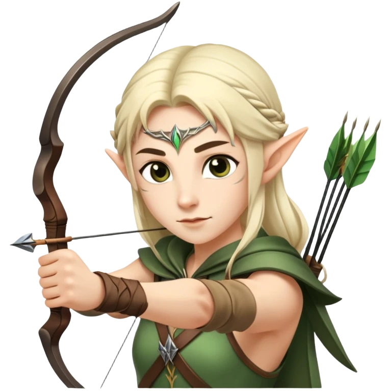 elven archer with bow and arrow emoji