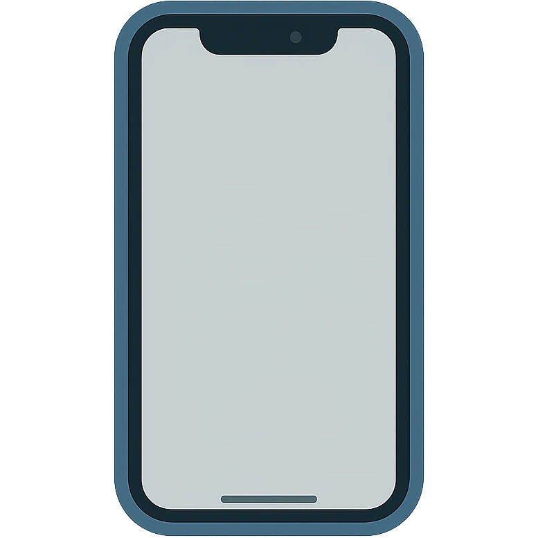 iPhone, flat color icon style, bold and clear, minimal details, no text emoji