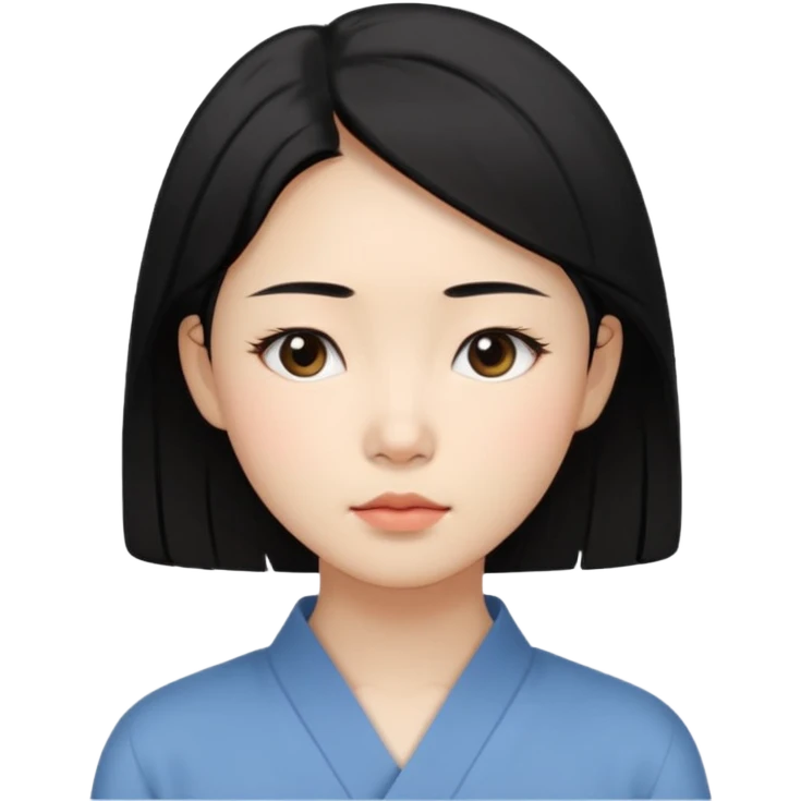 Korean woman, East Asian features,
female human face avatar only,
headshot portrait, face only,
thoughtful and calm expression, sensitive mood,
neutral face, minimal expression,
natural black hair, simple hairstyle,
clean background,
no clothes, no body, no accessories,
no cartoon, no fantas emoji