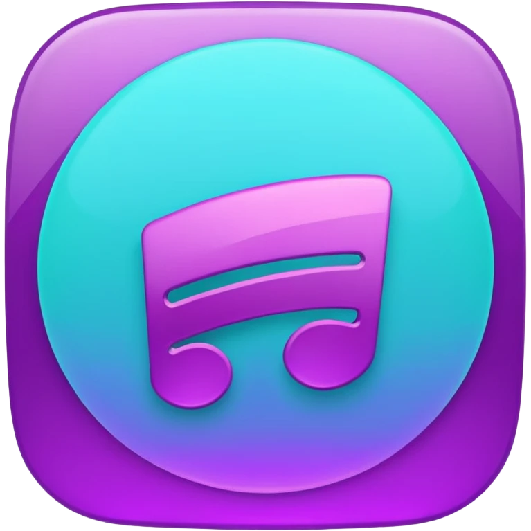 Purple and Cian Symbol Spotify app emoji