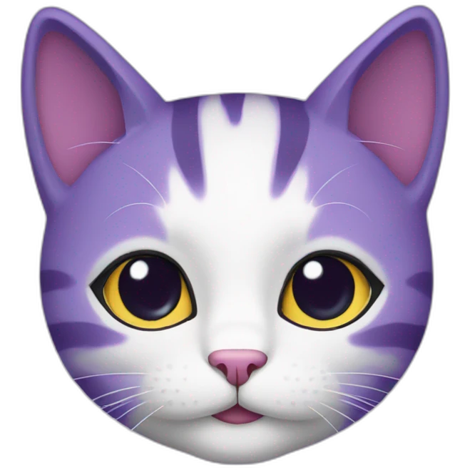 Lovely purple cat emoji