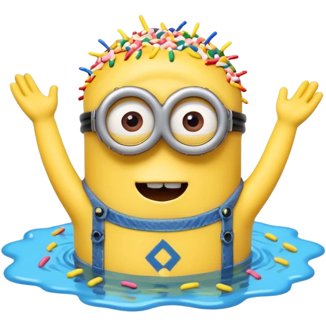 make a minion drowning with sprinkles  emoji