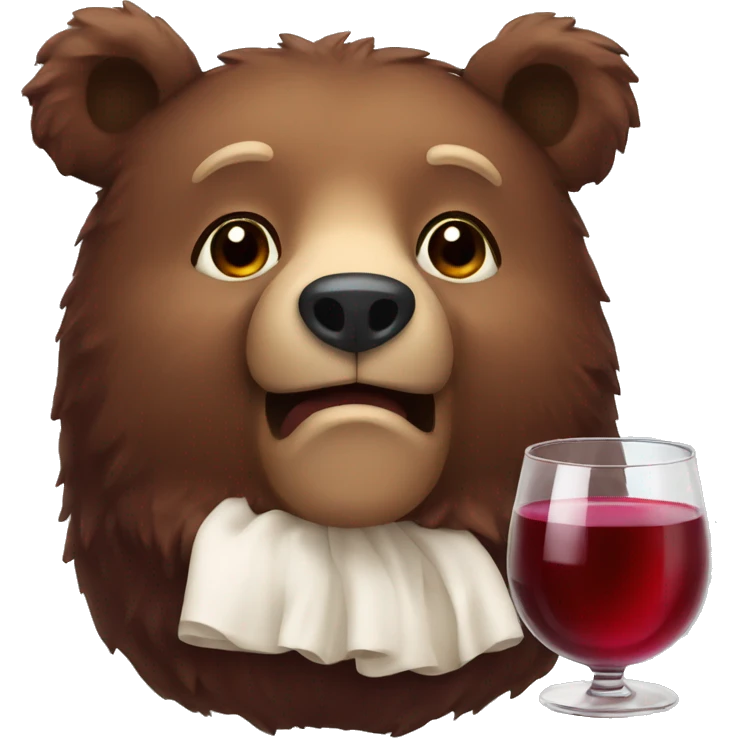 Bear with mulled wine  emoji