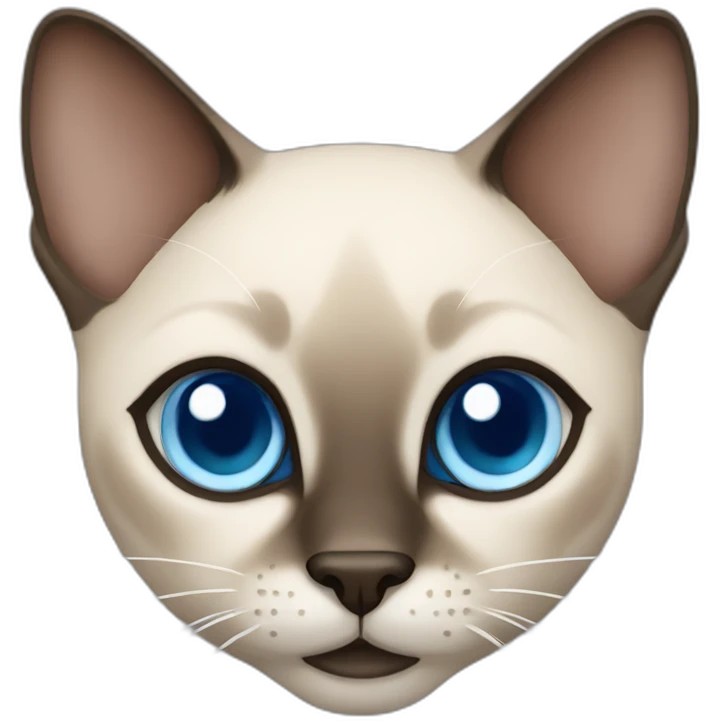 smiling siamese cat blue eyes emoji