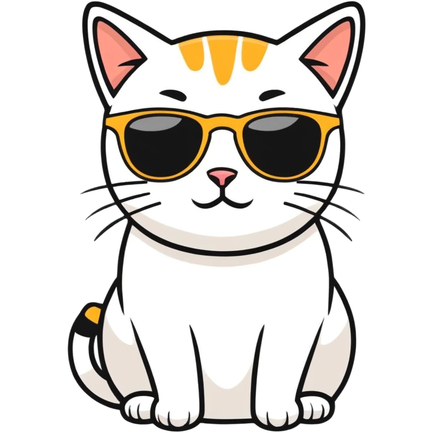 Cat with sunglasses emoji
