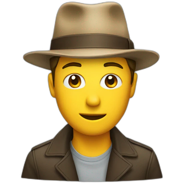 A person wering a hat emoji