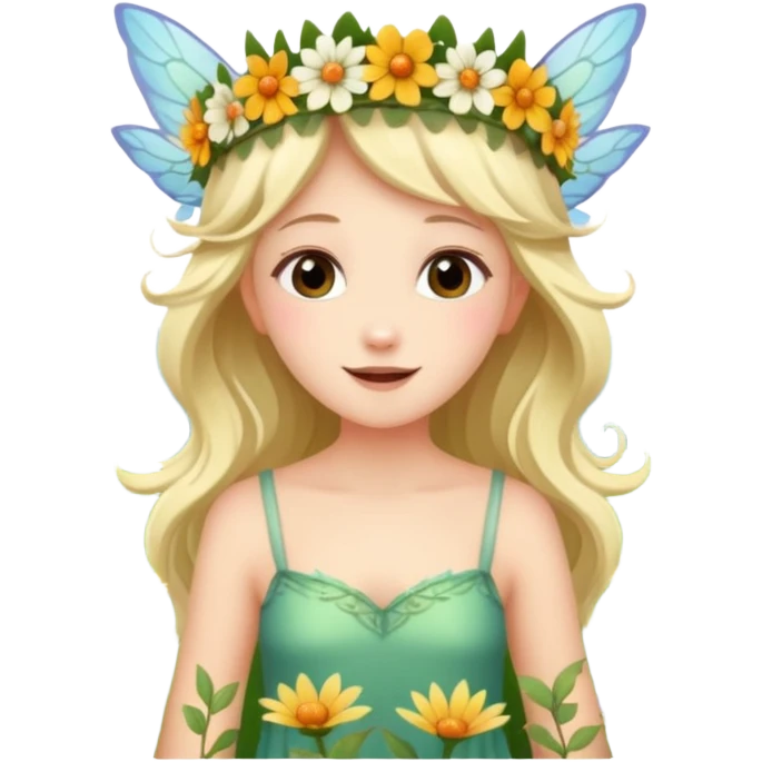 Fairy frolicking in a field emoji