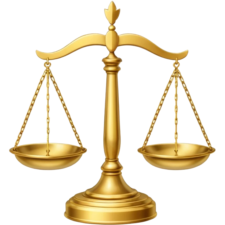 Courtroom Items, Scales of Justice – balance symbol of fairness

 emoji