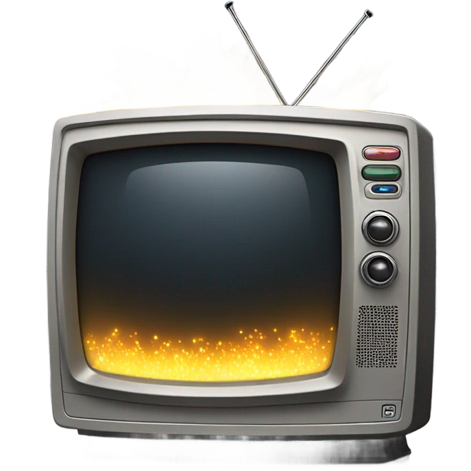 Modern TV with sparks emoji