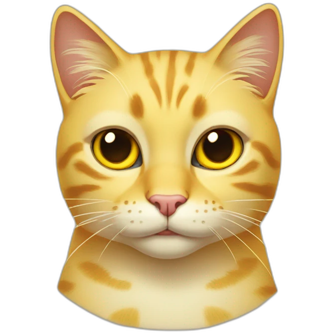 yellow smirking cat with one raised eyebrow emoji