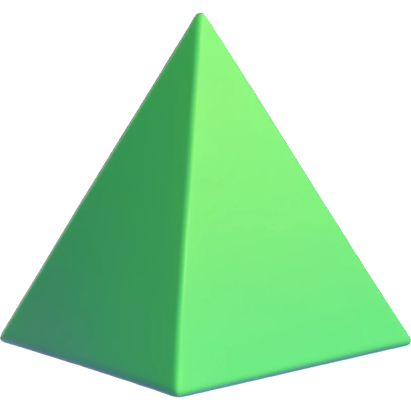 a green triangle emoji
