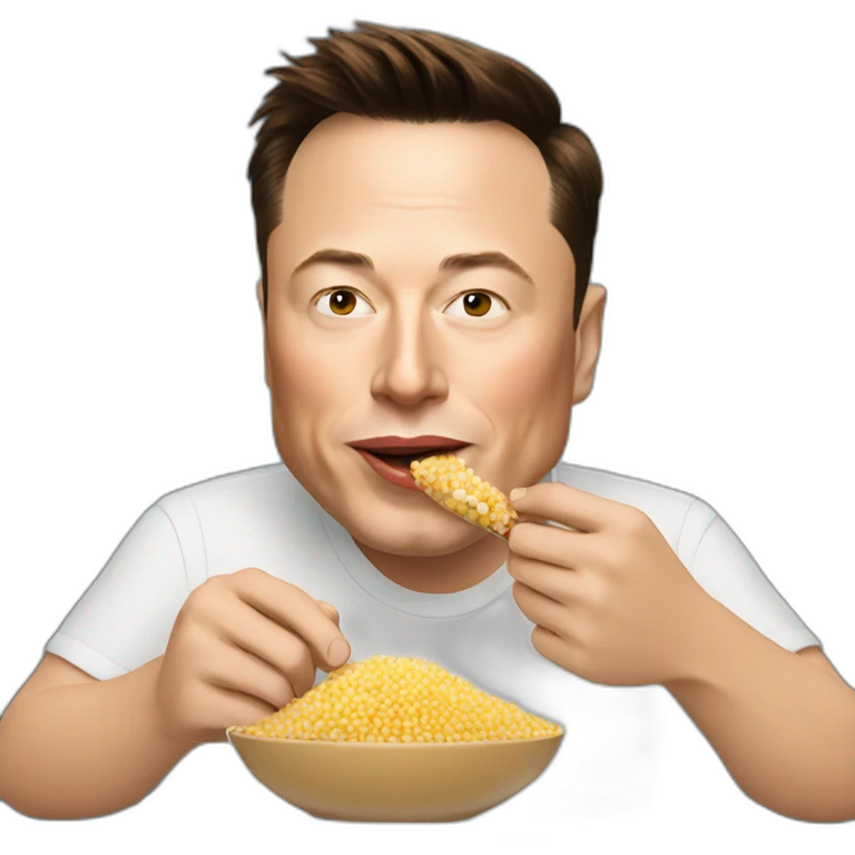 Elon Musk eating a couscous  emoji