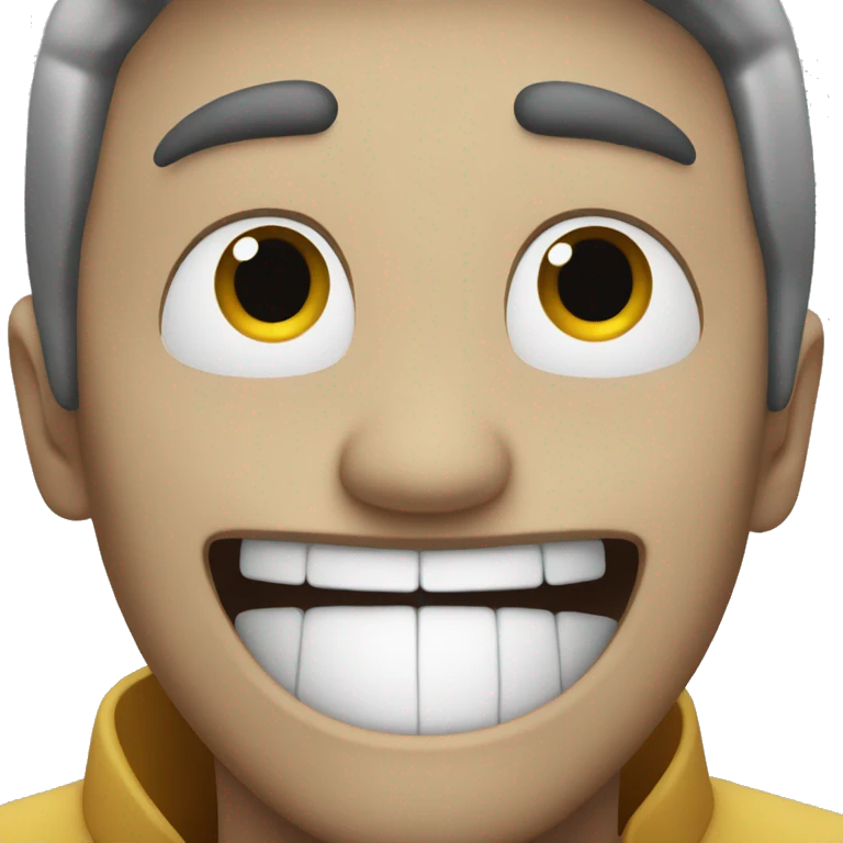 Hiding all his pain by smiling emoji