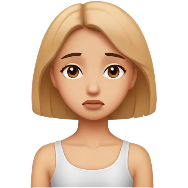 Dancing girl but sad emoji