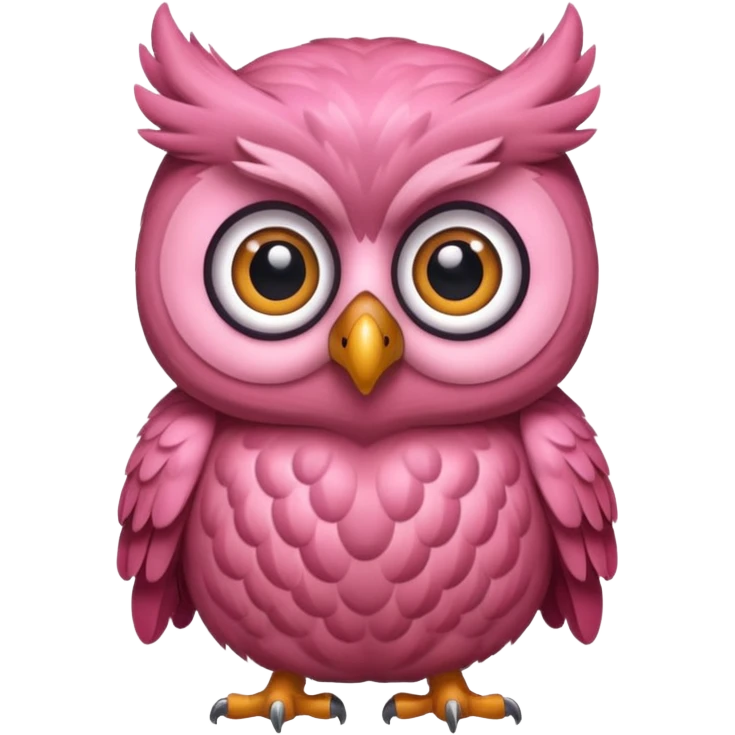 image of a pink owl emoji