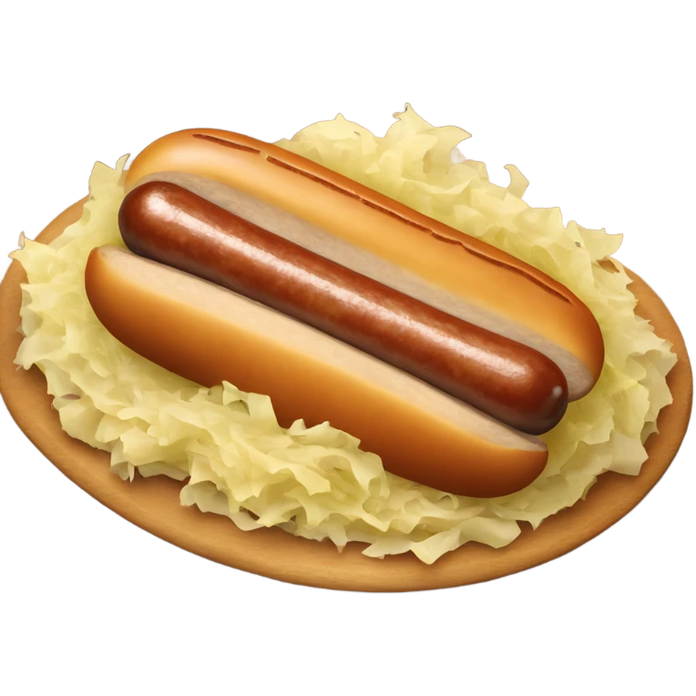 Bratwurst with sauerkraut  emoji