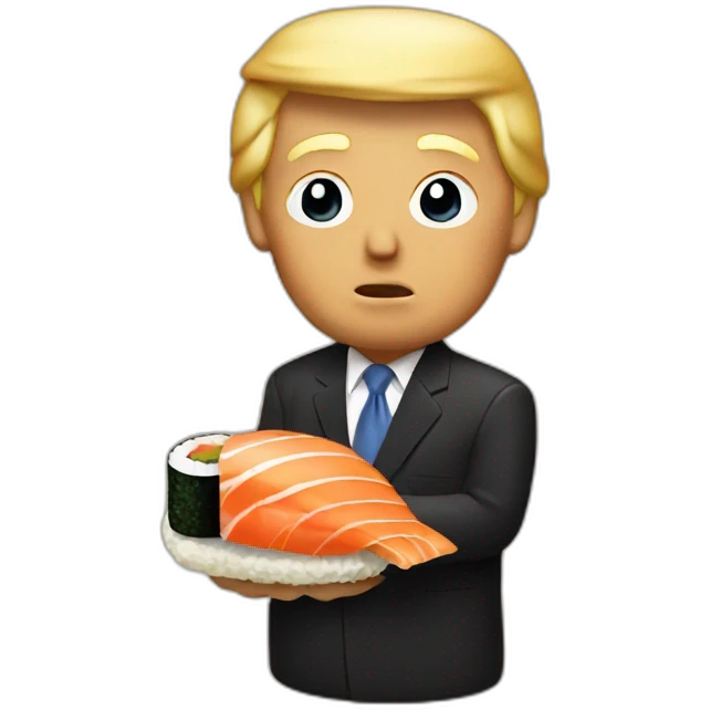 Donald Trump with Sushi emoji