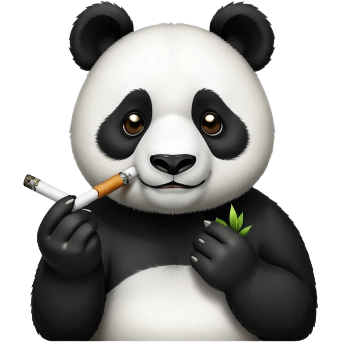 panda smoking a join emoji