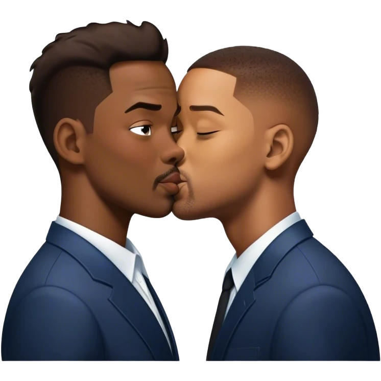 chris rock kissing will smith emoji