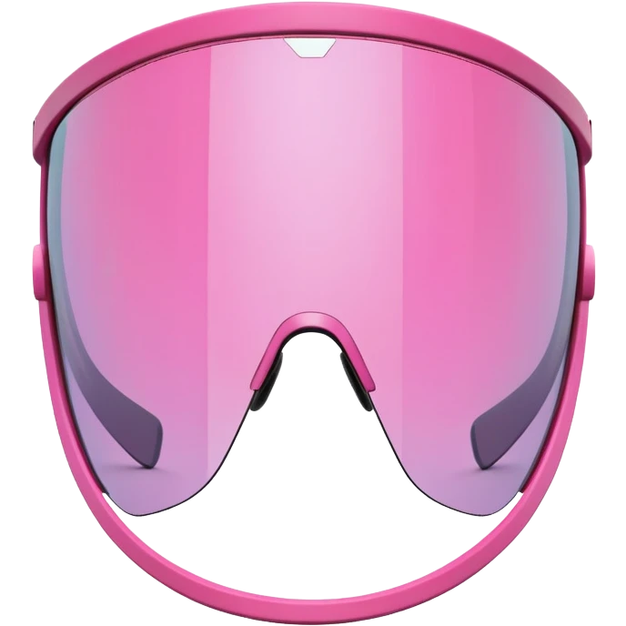 sporty pink shield visor sunglasses with thick textured frame, rugged surface pattern, massive build, one-piece lens emoji