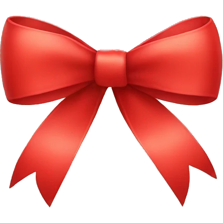 pretty red bow emoji