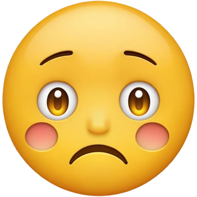 Simple Round Yellow Sad Depressed Peeved Emoji Expression Emoji emoji