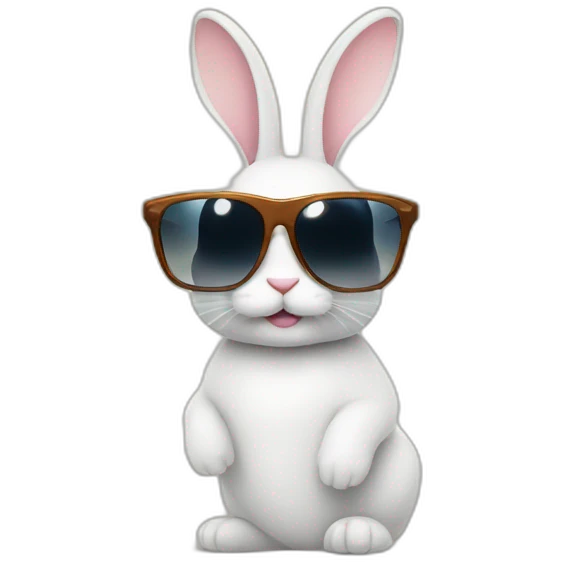 lapin avec des lunette de soleil emoji
