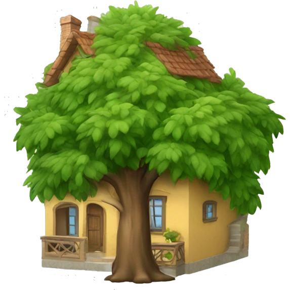 Casa del árbol  emoji