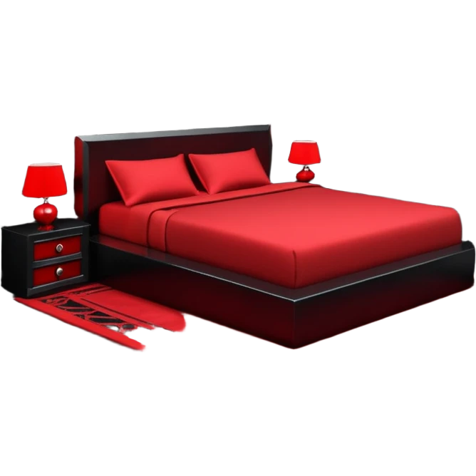 Basement room with black marble and red gemstones and edgy gothic cool feel emoji