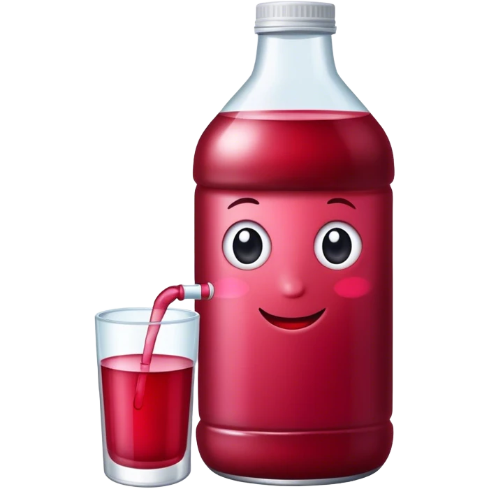 Cranberry juice bottle emoji