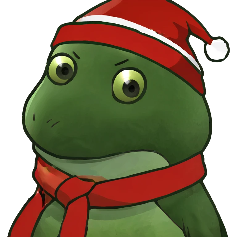 A Pinguin wearing christmas things  emoji
