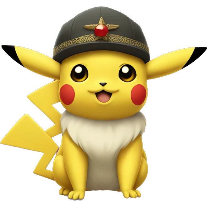 The pikachu with ottoman fes emoji