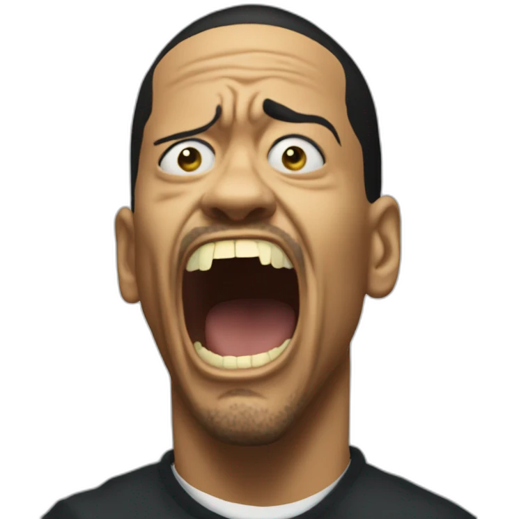 Joey starr angry with gold teeth emoji