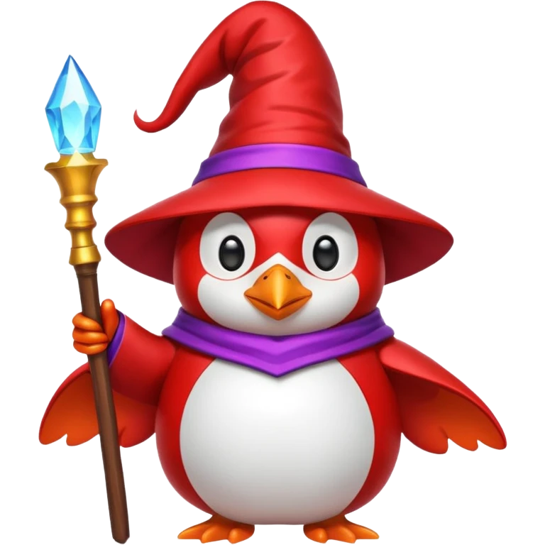 red Penguin Wizard, and youtube logo emoji