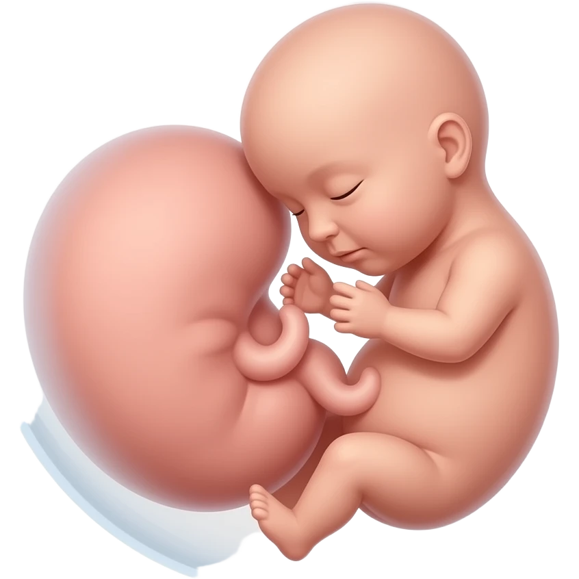 Mini embryo without limbs and without eyes and giant yolk sac 1 week old in the smallest womb emoji